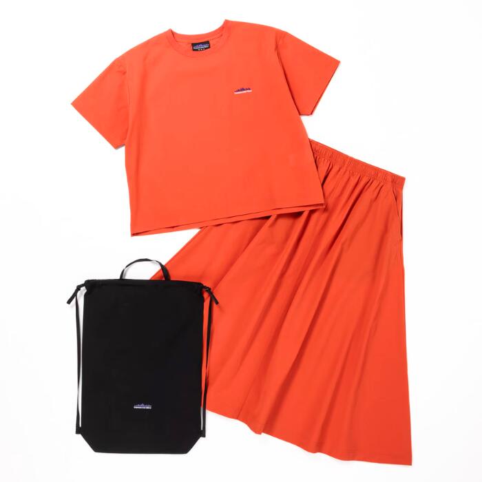 サウザンドマイルTHOUSANDMILEセットアップ3点セットショートスリーブTシャツ＆スカートセットナップザック付きレディースバッグカットソー撥水ストレッチUVカット速乾イージーケアTM261NP00032