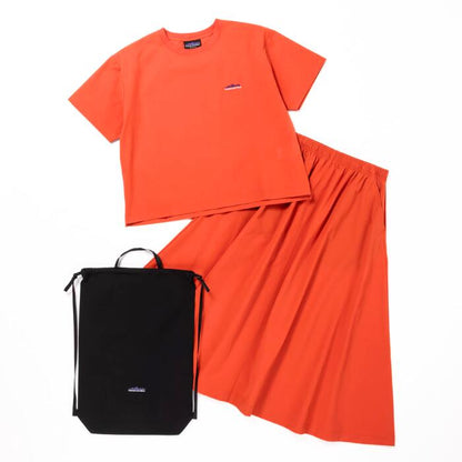 サウザンドマイルTHOUSANDMILEセットアップ3点セットショートスリーブTシャツ＆スカートセットナップザック付きレディースバッグカットソー撥水ストレッチUVカット速乾イージーケアTM261NP00032