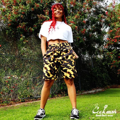 COOKMANクックマンシェフパンツショートパンツアニマル柄ハーフパンツ半ズボンメンズレディースシェフパンChefPantsヒョウ柄レオパードカウウシタイガートラジラフゼブラ牛虎キリンシマウマトータスシェルウミガメ