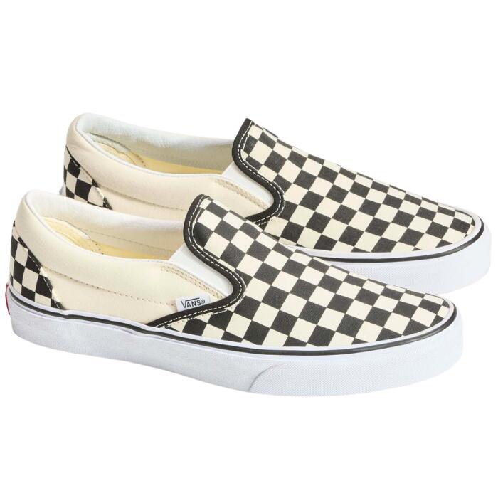 VANS ヴァンズ スリッポン US企画 USA クラシック スニーカー 靴 シューズ CLASSIC SLIP-ON 正規品 メンズ レディース ユニセックス チェック ブラック ホワイト ネイビー バンズ 定番 紐無し カジュアル サンダル VN000EYE