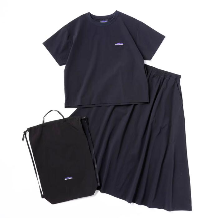 サウザンドマイルTHOUSANDMILEセットアップ3点セットショートスリーブTシャツ＆スカートセットナップザック付きレディースバッグカットソー撥水ストレッチUVカット速乾イージーケアTM261NP00032