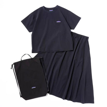サウザンドマイルTHOUSANDMILEセットアップ3点セットショートスリーブTシャツ＆スカートセットナップザック付きレディースバッグカットソー撥水ストレッチUVカット速乾イージーケアTM261NP00032