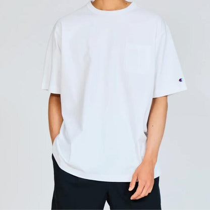 ChampionチャンピオンTシャツT1011USAアメリカ製ポケット無地メンズレディース綿100ヘビーウェイト半袖カレッジアメカジ定番Tシャツ厚手丸胴バインダーネック7オンスC5-B302