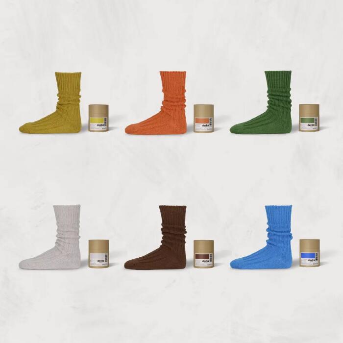 デカ靴下日本製ヘビーウエイトdecka丈夫ローゲージリブHeavyweightPlainSocksクルーソックスメンズレディースおしゃれギフトカジュアル大人ナチュラルde-01