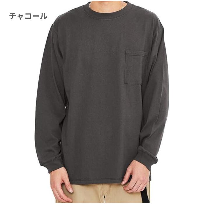 ＼最大10％OFF／GoodwearグッドウェアロンTメンズレディース長袖ポケットTシャツ無地厚手カジュアルUSAコットンヘビーウェイトカットソー秋冬春