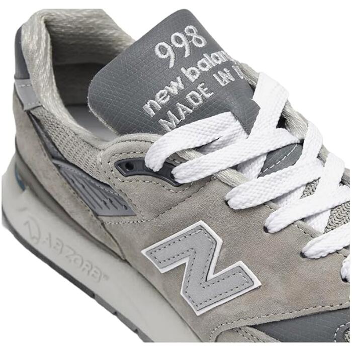 ニューバランススニーカーメンズ998記念30周年アメリカ製スエードレザー革MadeinUSANEWBALANCEグレーU998GRシューズ靴ローカット通勤通学疲れにくいブランドシンプルカジュアル定番人気