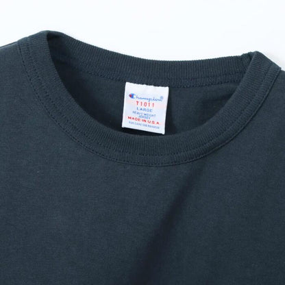 ChampionチャンピオンTシャツT1011USAアメリカ製ポケット無地メンズレディース綿100ヘビーウェイト半袖カレッジアメカジ定番Tシャツ厚手丸胴バインダーネック7オンスC5-B302