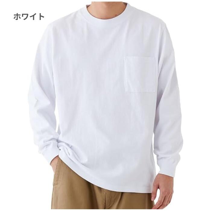 ＼最大10％OFF／GoodwearグッドウェアロンTメンズレディース長袖ポケットTシャツ無地厚手カジュアルUSAコットンヘビーウェイトカットソー秋冬春