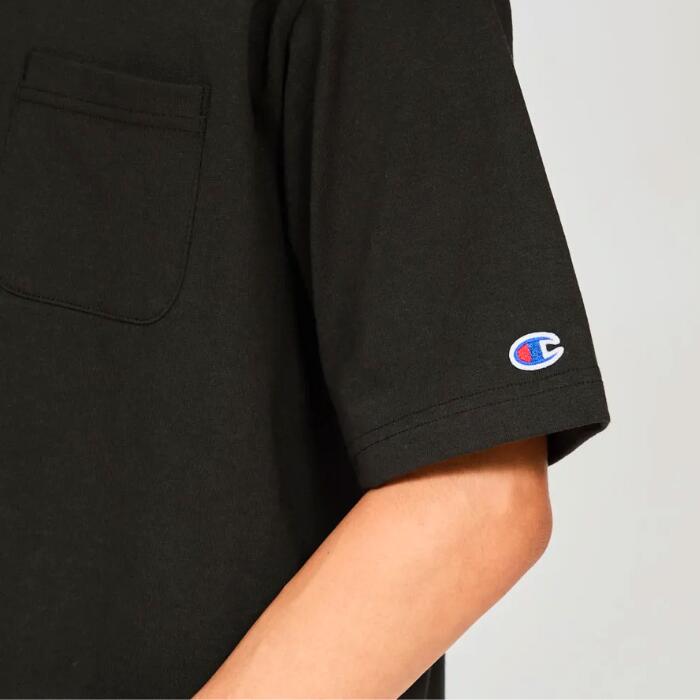 ChampionチャンピオンTシャツT1011USAアメリカ製ポケット無地メンズレディース綿100ヘビーウェイト半袖カレッジアメカジ定番Tシャツ厚手丸胴バインダーネック7オンスC5-B302
