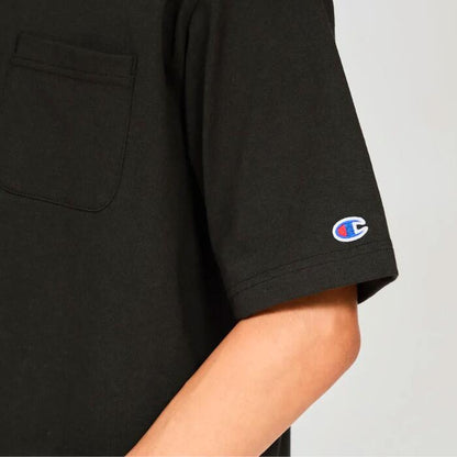 ChampionチャンピオンTシャツT1011USAアメリカ製ポケット無地メンズレディース綿100ヘビーウェイト半袖カレッジアメカジ定番Tシャツ厚手丸胴バインダーネック7オンスC5-B302