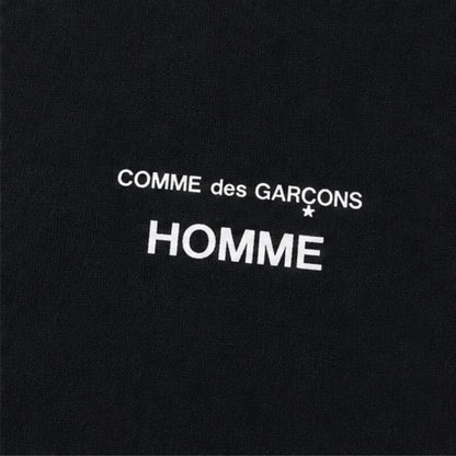 OMMEdesGARCONSHOMMEコムデギャルソンオムTシャツメンズ半袖ロゴTシャツクルーネック白黒ホワイトブラック綿100％コットン日本製ロゴカットソートップスメンズブランドおしゃれシンプルHP-T101-051