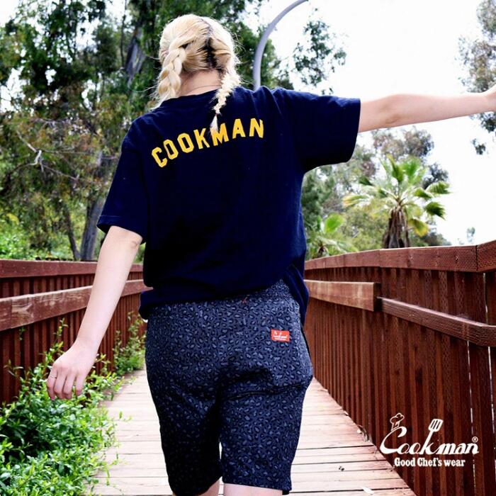 COOKMANクックマンシェフパンツショートパンツアニマル柄ハーフパンツ半ズボンメンズレディースシェフパンChefPantsヒョウ柄レオパードカウウシタイガートラジラフゼブラ牛虎キリンシマウマトータスシェルウミガメ