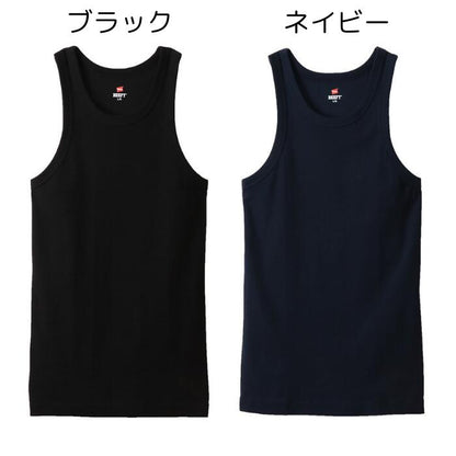 メンズタンクトップブランドインナービーフィーBEEFYヘインズHanesリブシンプル綿コットンヘビーウエイトヘビーオンス丈夫筋トレ白黒紺ホワイトブラックグレーネイビー