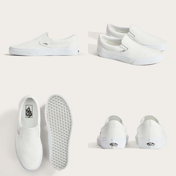 VANSヴァンズスリッポンクラシックスニーカー靴シューズCLASSICSLIP-ON正規品メンズレディースユニセックスチェックブラックホワイトネイビーバンズ定番紐無しカジュアルサンダルVN000EYE