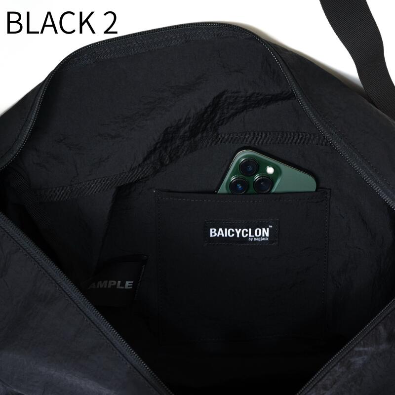 BAICYCLONbybagjackバイシクロンバイバッグジャックNCL-07ショルダーバッグメンズレディースユニセックス大容量25L大きめ撥水ナイロン黒ブラックシンプルミニマル斜めがけ肩掛け通勤通学旅行NEXTCORELINEBLACK1BLACK2BCL-28ベース