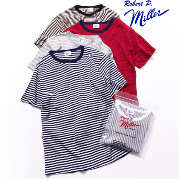 RobertP.MillerTシャツパネルリブミラークルーネックインナー109Cメンズ全14色3サイズPanel-ribCrewneckTee