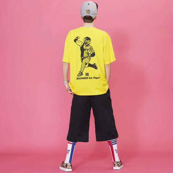 ユキヒーロープロレスHANSHINGATigersCutsew半身がタイガースＴシャツ