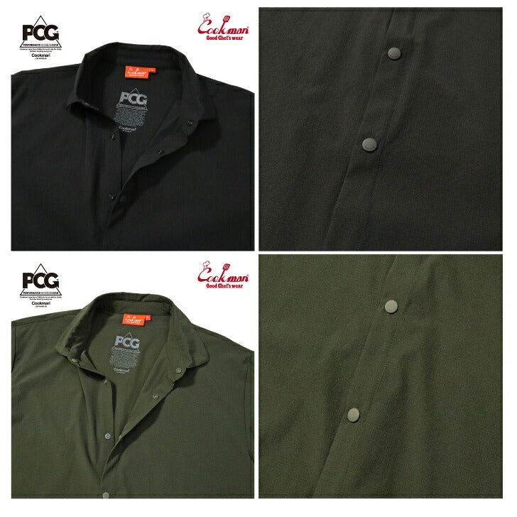 [COOKMAN]正規品クックマンワークシャツWorkShirtsShortSleeveLightOliveBlackブラックオリーブ