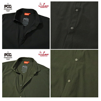 [COOKMAN]正規品クックマンワークシャツWorkShirtsShortSleeveLightOliveBlackブラックオリーブ