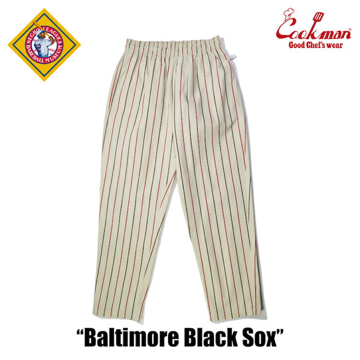 [COOKMAN]正規品ChefPantsシェフパンツボールパークコレクションベースボールパンツウエストゴムリラックスカジュアル