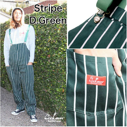 【数量限定おまけ付】COOKMANクックマンオーバーオールメンズレディースデニムヒッコリーFisherman'sBibOverallコーデキッズコーデュロイ無地ストライプ