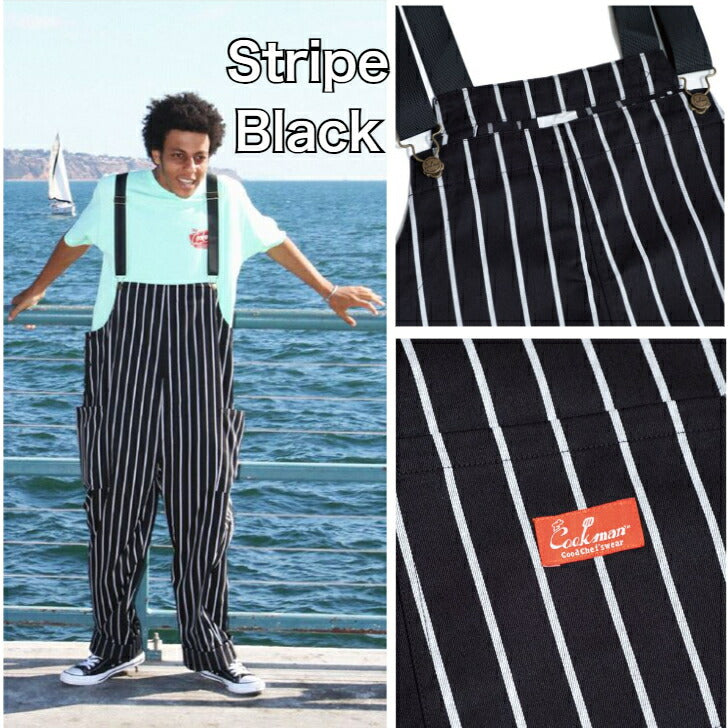 【数量限定おまけ付】COOKMANクックマンオーバーオールメンズレディースデニムヒッコリーFisherman'sBibOverallコーデキッズコーデュロイ無地ストライプ