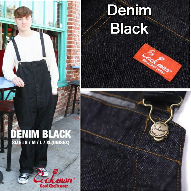 【数量限定おまけ付】COOKMANクックマンオーバーオールメンズレディースデニムヒッコリーFisherman'sBibOverallコーデキッズコーデュロイ無地ストライプ