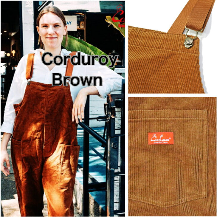 【数量限定おまけ付】COOKMANクックマンオーバーオールメンズレディースデニムヒッコリーFisherman'sBibOverallコーデキッズコーデュロイ無地ストライプ