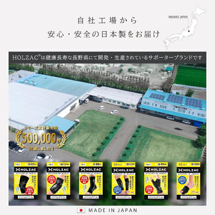 HOLZACホルザック膝サポーターシリコンテーピング整形外科医監修薄型通気性膝の痛み日常生活スポーツ