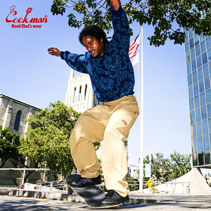 [COOKMAN]正規品シェフパンツChefPantsSemiwideFrontPocketDuckCanvasセミワイドフロントポケットダックキャンバスブラックオリーブピーナッツ