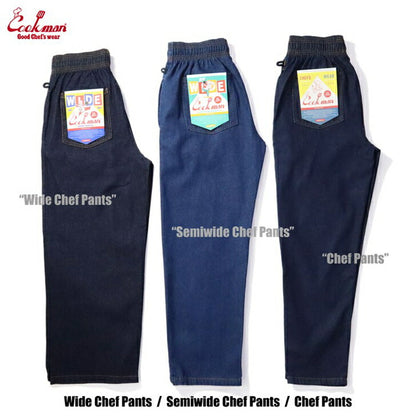 [COOKMAN]正規品シェフパンツChefPantsSemiwideFrontPocketDuckCanvasセミワイドフロントポケットダックキャンバスブラックオリーブピーナッツ
