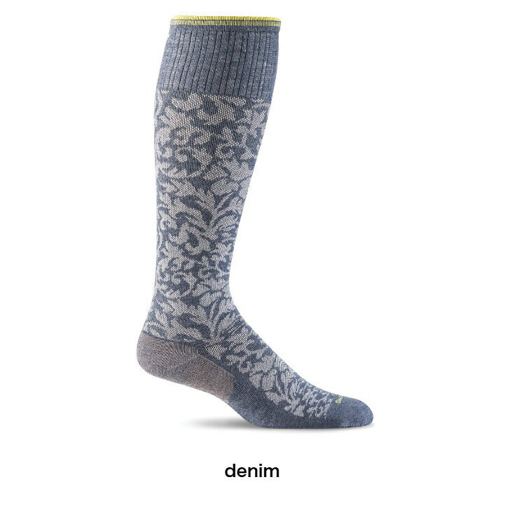 SockWellソックウェル着圧ソックス「DAMASK」メリノウールバンブー履くだけでセルフケア