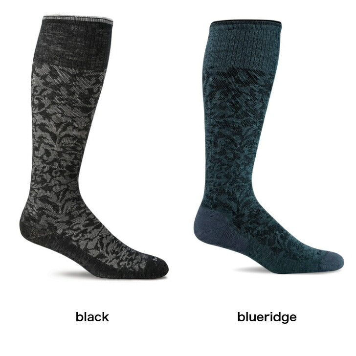 SockWellソックウェル着圧ソックス「DAMASK」メリノウールバンブー履くだけでセルフケア