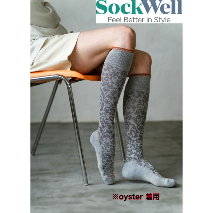 SockWellソックウェル着圧ソックス「DAMASK」メリノウールバンブー履くだけでセルフケア