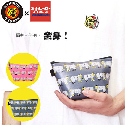 阪神タイガースポーチ小物入れレザー調ユキヒーロープロレスZENSHINGATIGERSPouchプロ野球NPB