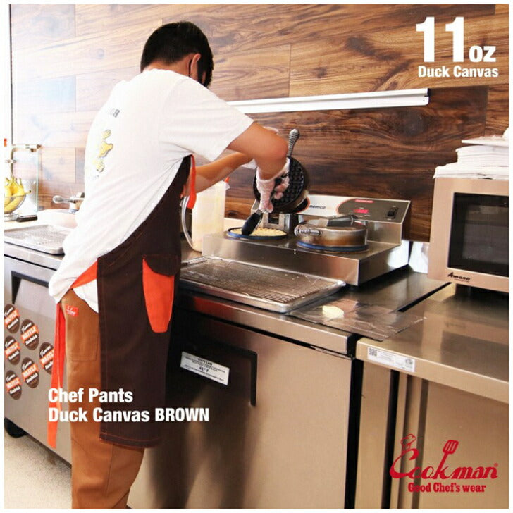 【数量限定おまけ付】COOKMANクックマンダックキャンバスシェフパンツメンズレディースChefPantsDuckCanvas厚手生地ウエストゴムリラックスカジュアル