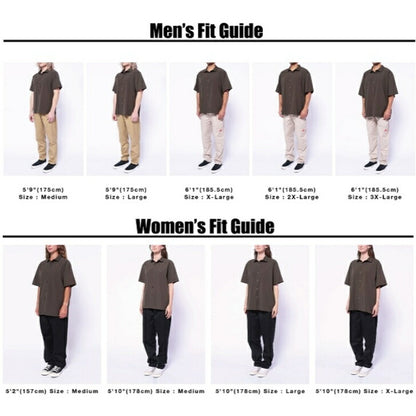 COOKMANクックマンワークシャツメンズレディース半袖WorkShirtsShortSleeveLightブラックオリーブ涼しいさらっとリラックスカジュアル
