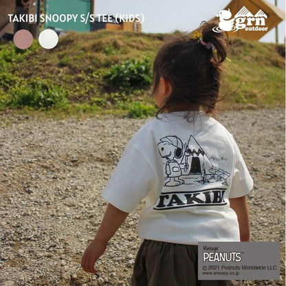 grnoutdoorKANPAISNOOPYS/STEE(KIDS)ショートスリーブTシャツスヌーピーコラボ