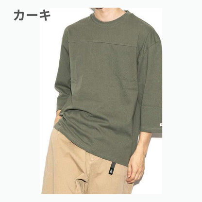 GoodwearグッドウェアTシャツ7分袖メンズレディース長袖切替フットボールTシャツUSAコットン7.6オンスヘビーウェイト