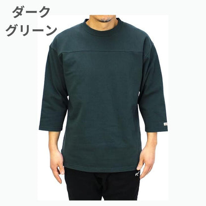 GoodwearグッドウェアTシャツ7分袖メンズレディース長袖切替フットボールTシャツUSAコットン7.6オンスヘビーウェイト