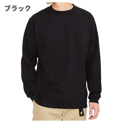 GoodwearグッドウェアポケットロングTシャツ長袖レギュラーポケT無地メンズレディースTシャツUSAコットン7.6オンスヘビーウェイト