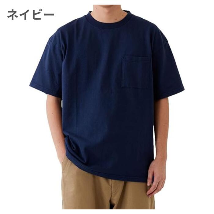 GoodwearグッドウェアビッグポケットTシャツクルーネックメンズレディース無地半袖大きめTシャツUSAコットン7.6オンスヘビーウェイト