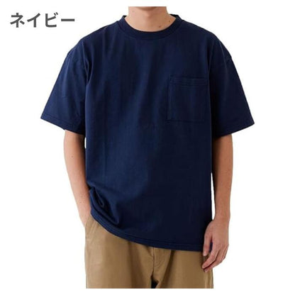 GoodwearグッドウェアビッグポケットTシャツクルーネックメンズレディース無地半袖大きめTシャツUSAコットン7.6オンスヘビーウェイト