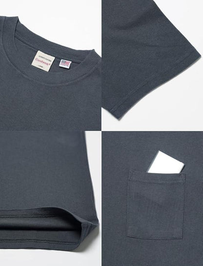 GoodwearグッドウェアビッグポケットTシャツクルーネックメンズレディース無地半袖大きめTシャツUSAコットン7.6オンスヘビーウェイト