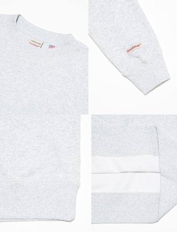 GoodwearグッドウェアロングTシャツヘンリーネックメンズレディース無地長袖ロンTレギュラーTシャツUSAコットン7.6オンスヘビーウェイト