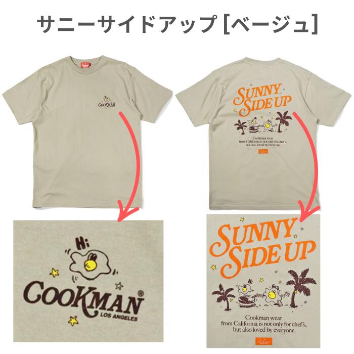 COOKMANクックマンTシャツメンズレディース半袖プリント英語2025新作ピザハンバーガーポップコーン目玉焼き新幹線