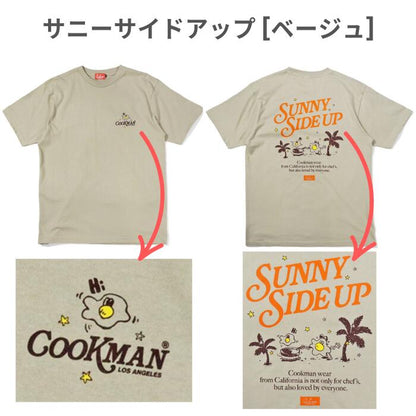 COOKMANクックマンTシャツメンズレディース半袖プリント英語2025新作ピザハンバーガーポップコーン目玉焼き新幹線