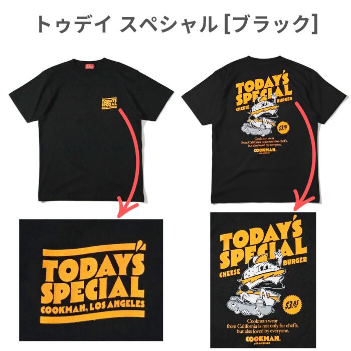 COOKMANクックマンTシャツメンズレディース半袖プリント英語2025新作ピザハンバーガーポップコーン目玉焼き新幹線