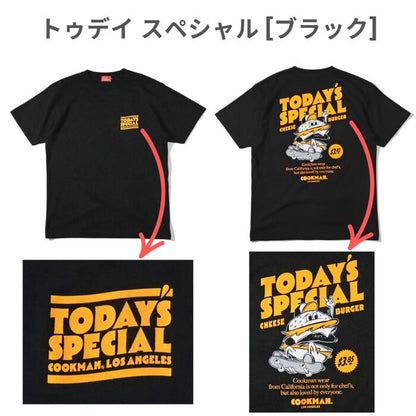 COOKMANクックマンTシャツメンズレディース半袖プリント英語2025新作ピザハンバーガーポップコーン目玉焼き新幹線