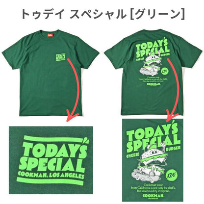 COOKMANクックマンTシャツメンズレディース半袖プリント英語2025新作ピザハンバーガーポップコーン目玉焼き新幹線